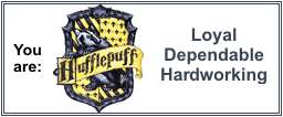 I'm a Hufflepuff! Which Hogwarts house will you be sorted into?